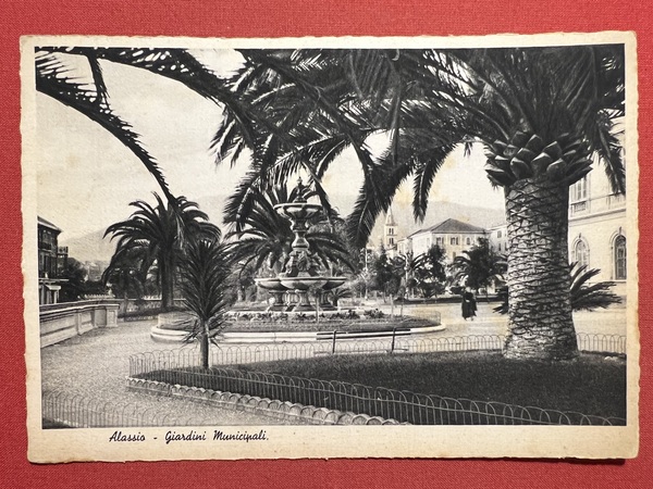 Cartolina - Alassio ( Savona ) - Giardini Municipali - …