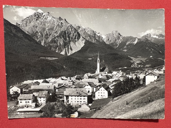 Cartolina - Sent Unterengadin gegen Piz Pisoc und Schloss Tarasp …