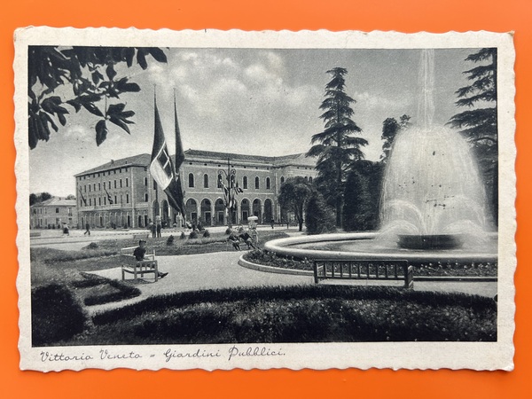 Cartolina - Vittorio Veneto (Treviso) - Giardini Pubblici - 1947