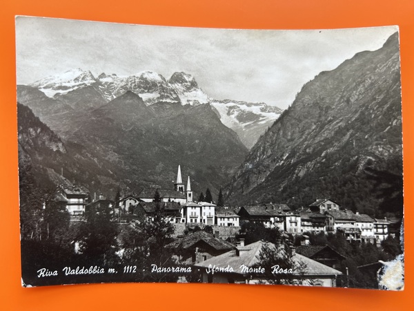 Cartolina - Riva Valdobbia (Vercelli) - Panorama - Sfondo Monte …