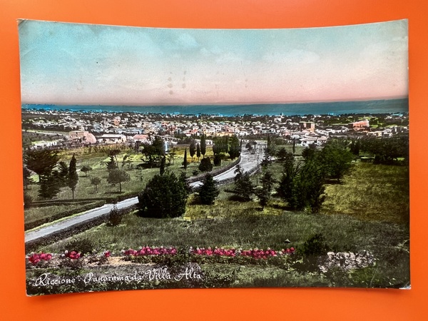 Cartolina - Riccione ( Rimini ) - Panorama da Villa …