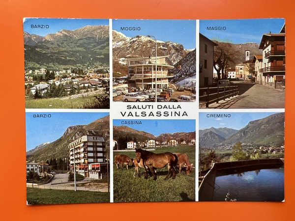 Cartolina - Saluti da Valsassina ( Lecco) - Vedute Diverse …