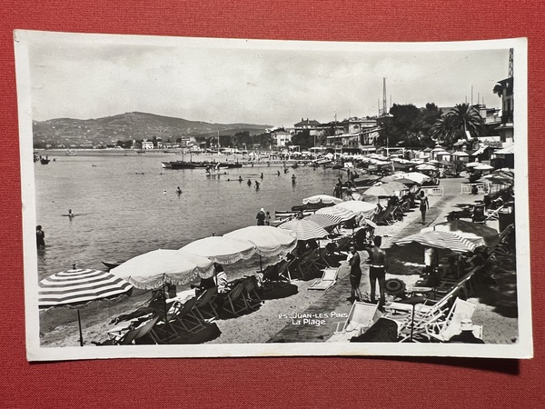 Cartolina - Juan-les-Pins - La Plage - 1935