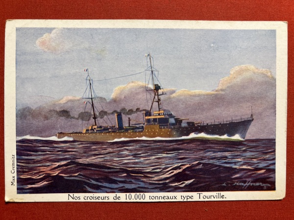 Cartolina Navi - Nos Croiseurs de 10.000 Tonneaux Type Tourville …