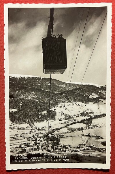 Cartolina - Dolomiti - Funivia Aerea - Ortisei - Alpe …