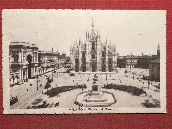 Cartolina - Milano - Piazza del Duomo - 1918
