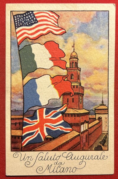 Cartolina Militare - Un Saluto Augurale da Milano - 1920 …