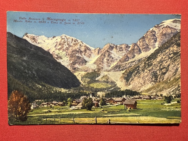 Cartolina - Valle Anzasca - Macugnaga - Monte Rosa e …