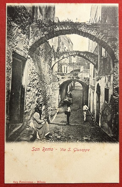Cartolina - Via S. Giuseppe - Sanremo ( Imperia ) …