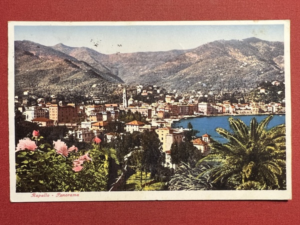 Cartolina - Rapallo ( Genova ) - Panorama - 1938