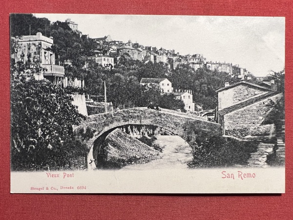 Cartolina - Sanremo ( Imperia ) - Vieux Pont - …