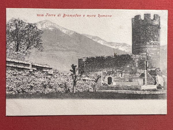 Cartolina - Torre di Bramafan ( Torino ) e mura …