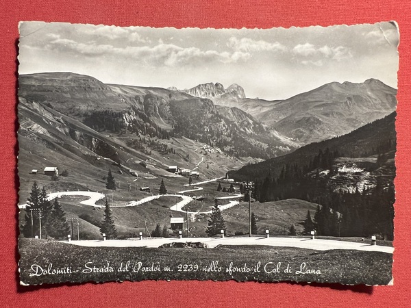 Cartolina - Dolomiti - Strada del Pordoi nello sfondo il …