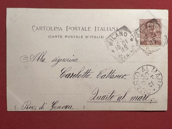 Cartolina - Milano - Nuovo Palazzo della Borsa - 1901