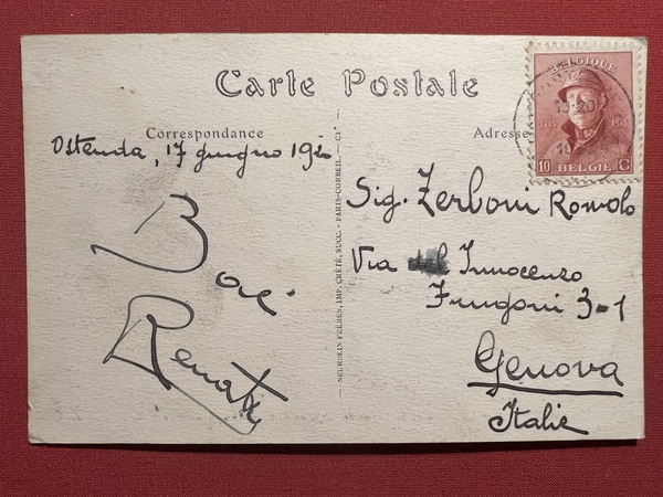 Cartolina - Ostende - La Plage et Digue de Mer …