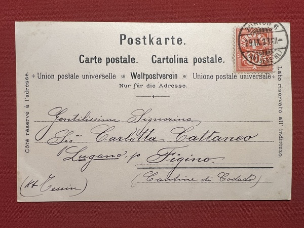 Cartolina - Zurich - Blick vom St. Peter - 1903