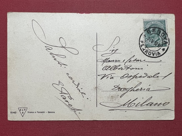 Cartolina - Genova - Corso Andrea Podestà - 1910