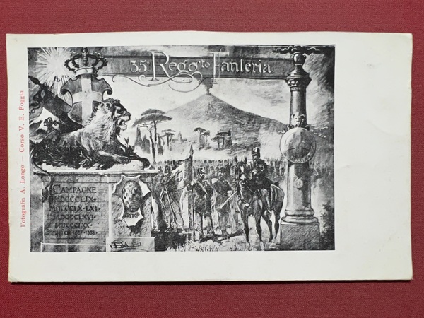 Cartolina - Militaria - 35^ Reggimento Fanteria - 1900 ca.