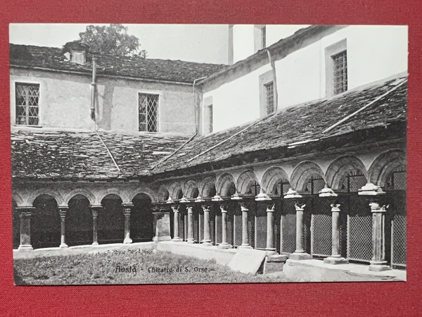 Cartolina - Aosta - Chiostro di S. Orso - 1915 …
