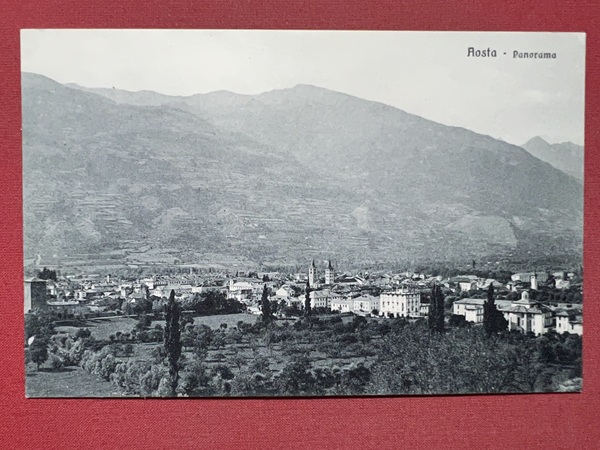 Cartolina - Aosta - Panorama - 1915 ca.