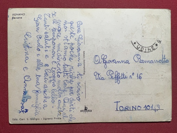 Cartolina - Lignano ( Udine ) - Darsena - 1965 …