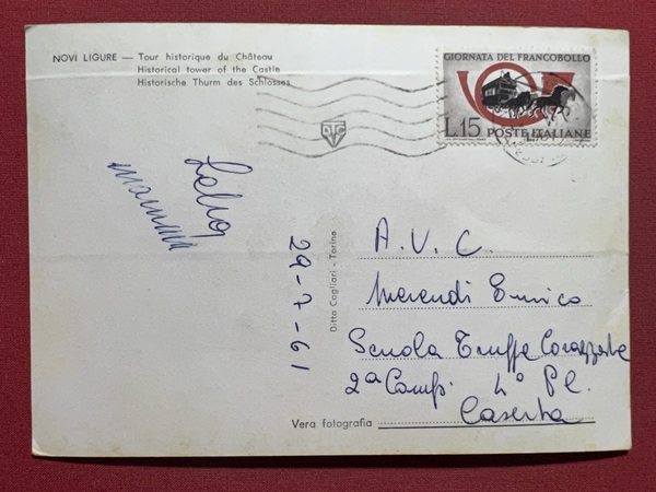 Cartolina - Novi Ligure ( Alessandria ) - Torre Storica …