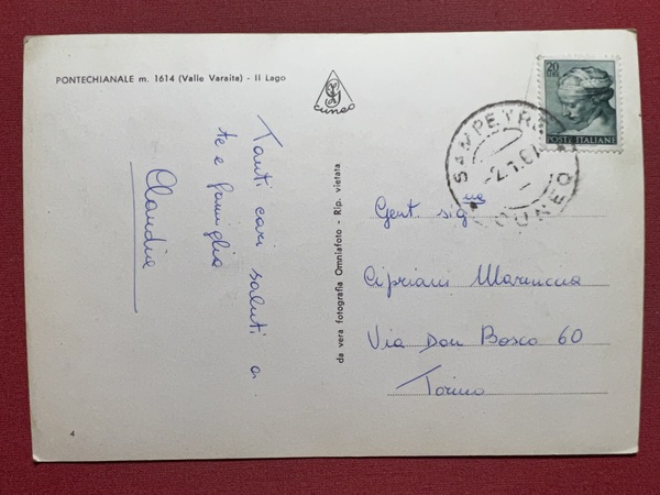 Cartolina - Pontechianale ( Cuneo ) - Valle Varaita - …