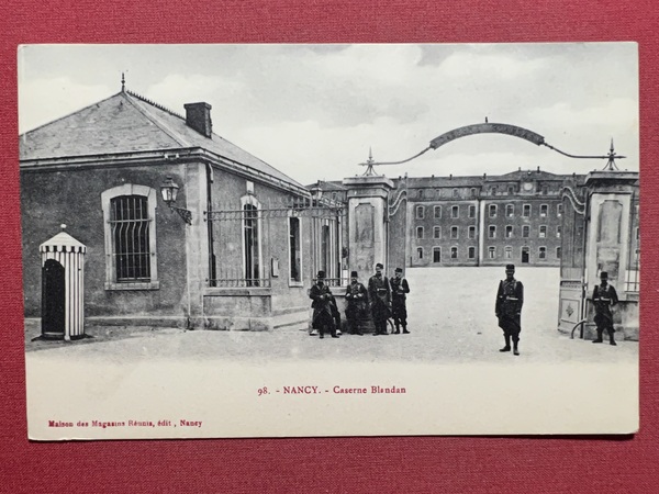 Cartolina - Francia - Nancy - Caserne Blandan - 1900 …