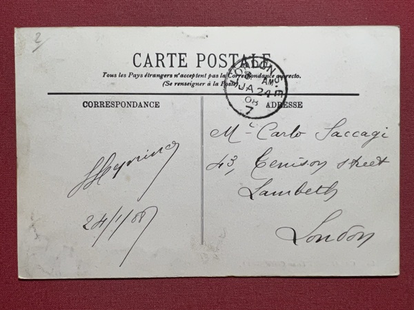 Cartolina - Francia - Calais - L'Ecluse Carnot - 1908