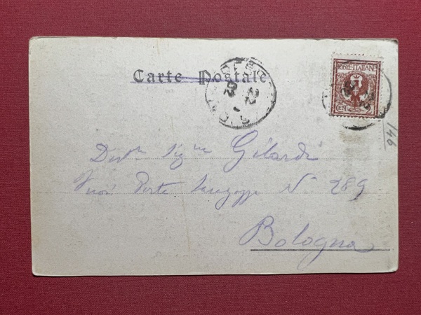 Cartolina - Panorama di Gressoney St. Jean - 1902