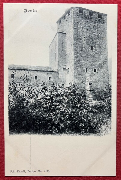 Cartolina - Aosta - Castello - 1900 ca.