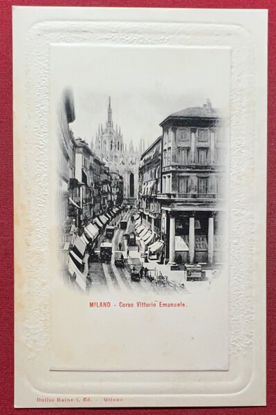 Cartolina - Milano - Corso Vittorio Emanuele 1900 ca.