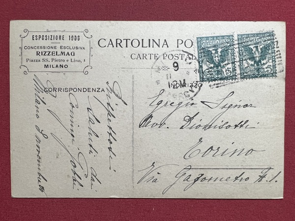 Cartolina - Esposizione 1906 - Il Cairo a Milano