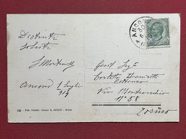 Cartolina - Saluti da Ancona - Panorama - 1914