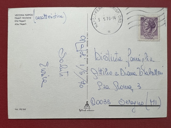 Cartolina - Vecchia Napoli - Mercato - 1970