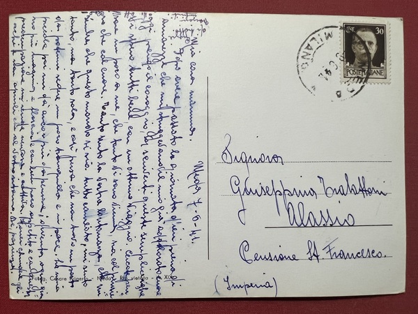 Cartolina - Meda - Particolare Monumento ai Caduti - 1941