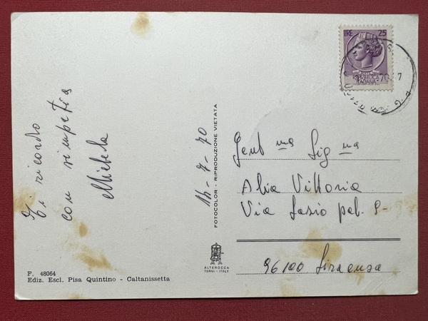 Cartolina - Saluti da Caltanissetta - Vedute diverse - 1970