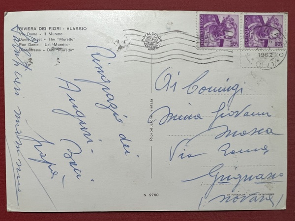 Cartolina - Alassio - Riviera dei Fiori - Via Dante …