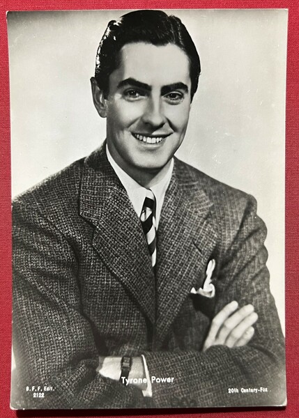 Cartolina Cinema Teatro - Attore Tyrone Power - 1950 ca.