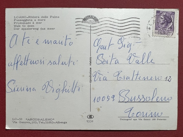 Cartolina - Riviera delle Palme - Loano ( Savona ) …