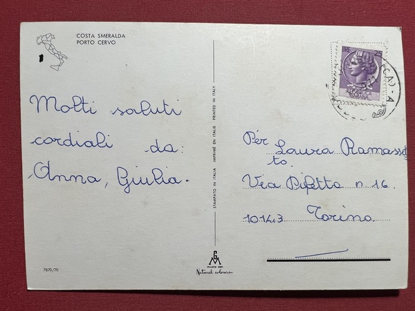 Cartolina - Costa Smeralda - Porto Cervo (Sassari) - 1974