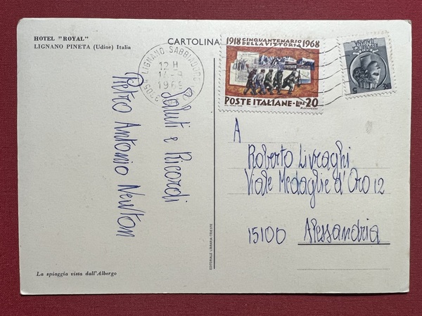 Cartolina - Hotel Royal - Lignano Pineta ( Udine ) …