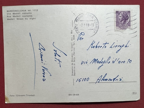 Cartolina - Bardonecchia ( Torino ) - Via Medail - …