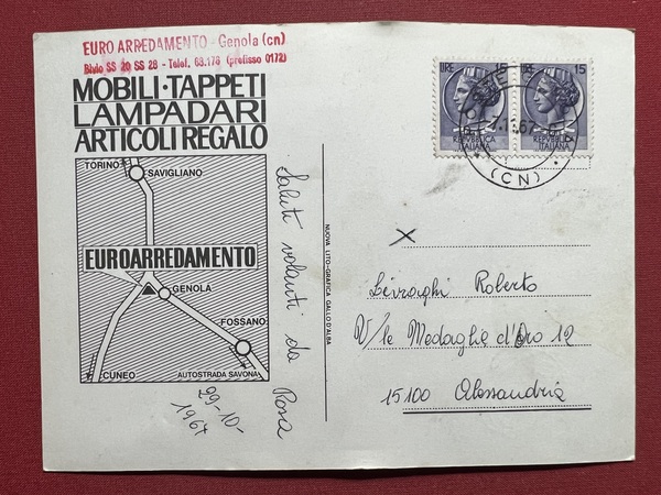 Cartolina Pubblicità - Euro Arredamento - Genola ( Cuneo ) …