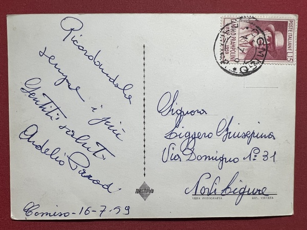 Cartolina - Comiso ( Ragusa ) - Panorama - 1959