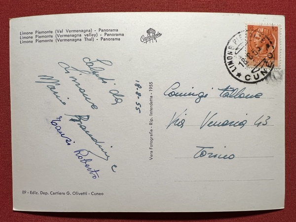 Cartolina - Limone Piemonte ( Cuneo ) - Valle Vermenagna …