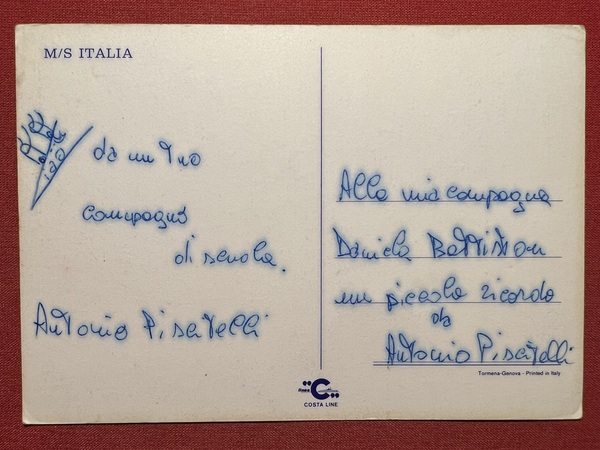 Cartolina Navi - M/S Italia - 1970 ca.