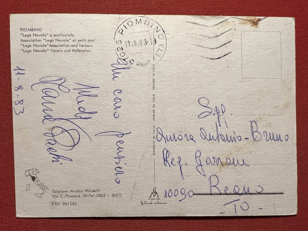 Cartolina - Piombino ( Livorno ) - Lega Navale e …
