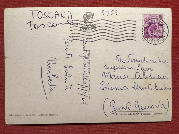 Cartolina - Castiglioncello ( Livorno ) - Panorama Aereo - …