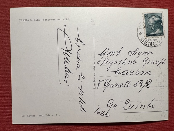 Cartolina - Casella Scrivia ( Genova ) - Panorama con …